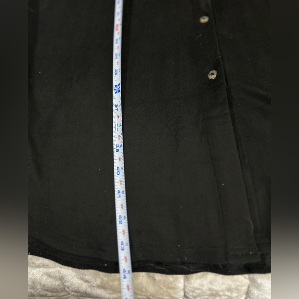 Easel of Los Angeles Black Collared Shirt Dress - Suede-like fabric - Picture 8 of 8